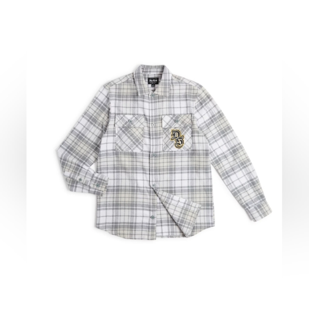 Dogg Supply by Snoop Dogg Men's Flannel Shirt| XS | Gray